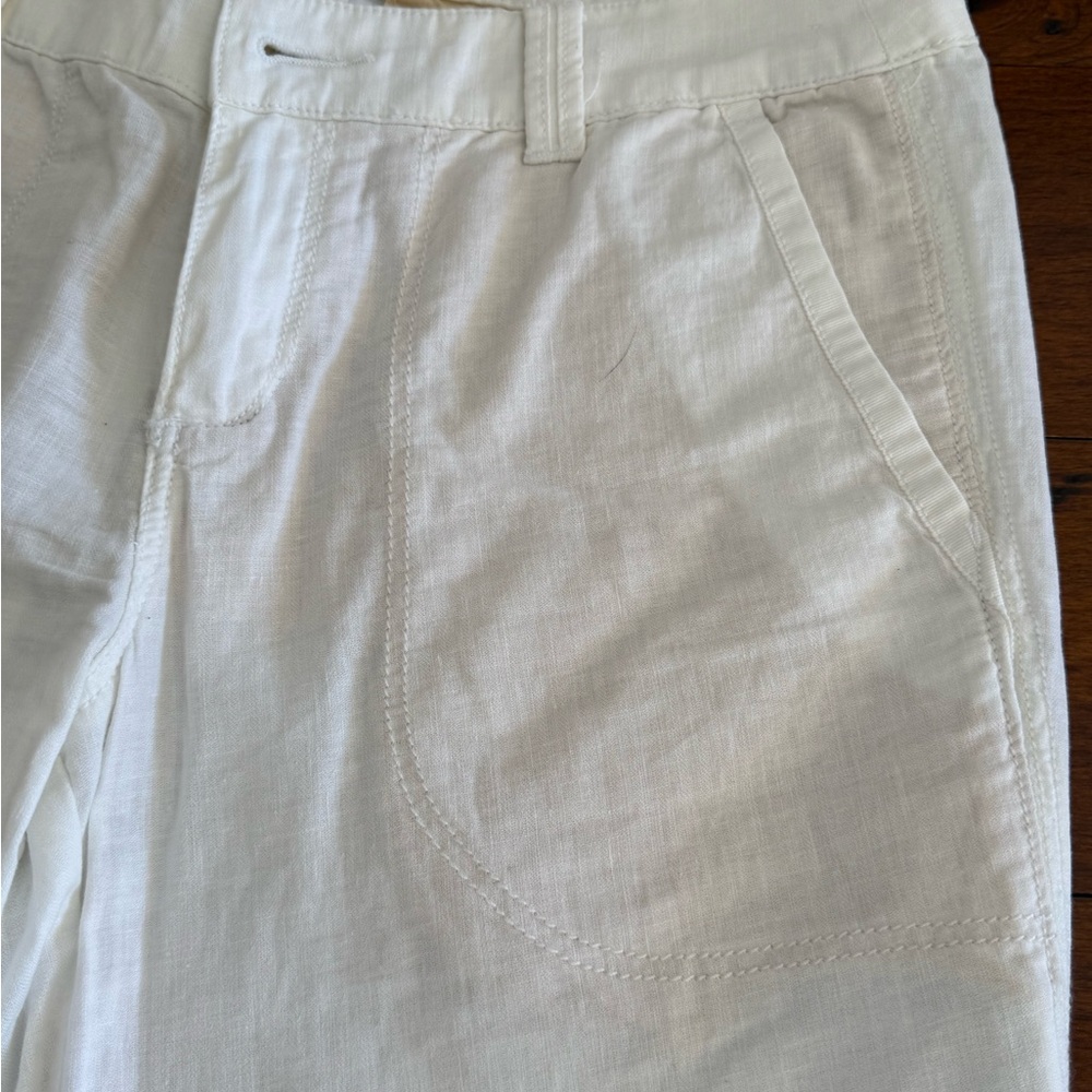 Anthropologie Pilcro white Linen wide leg pant, size 8 ready for summer! - Picture 6 of 11